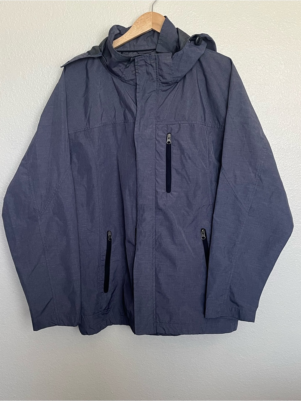 Men's NordicTrak Hooded Shell Windbreaker Jacket - Blue L